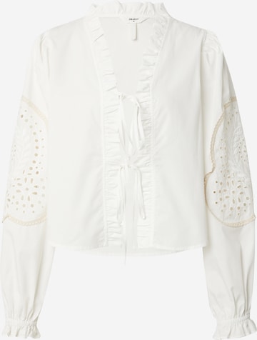 Camicia da donna 'OBJBRODERA' di OBJECT in bianco: frontale