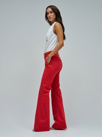 Salsa Jeans Flared Chino trousers in Red