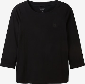 TOM TAILOR Shirt in Black: front