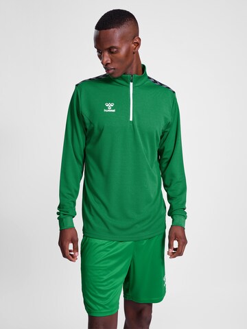 Hummel Athletic Sweatshirt 'AUTHENTIC' in Green: front