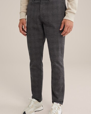 Coupe slim Pantalon chino WE Fashion en gris : devant