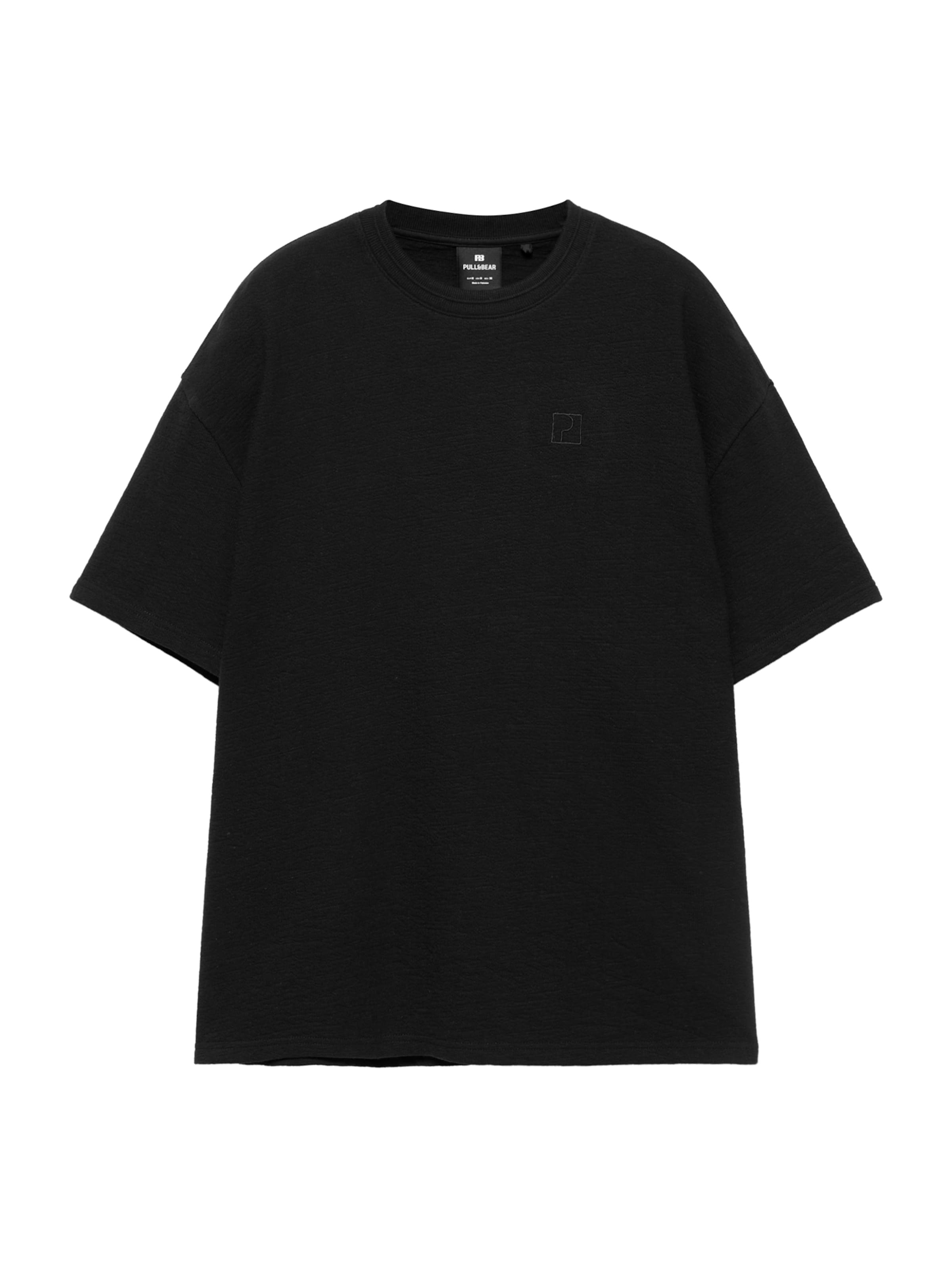 Pull&Bear Koszulka w kolorze czarny: przód