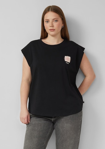 QS T-Shirt in Schwarz: Vorderseite