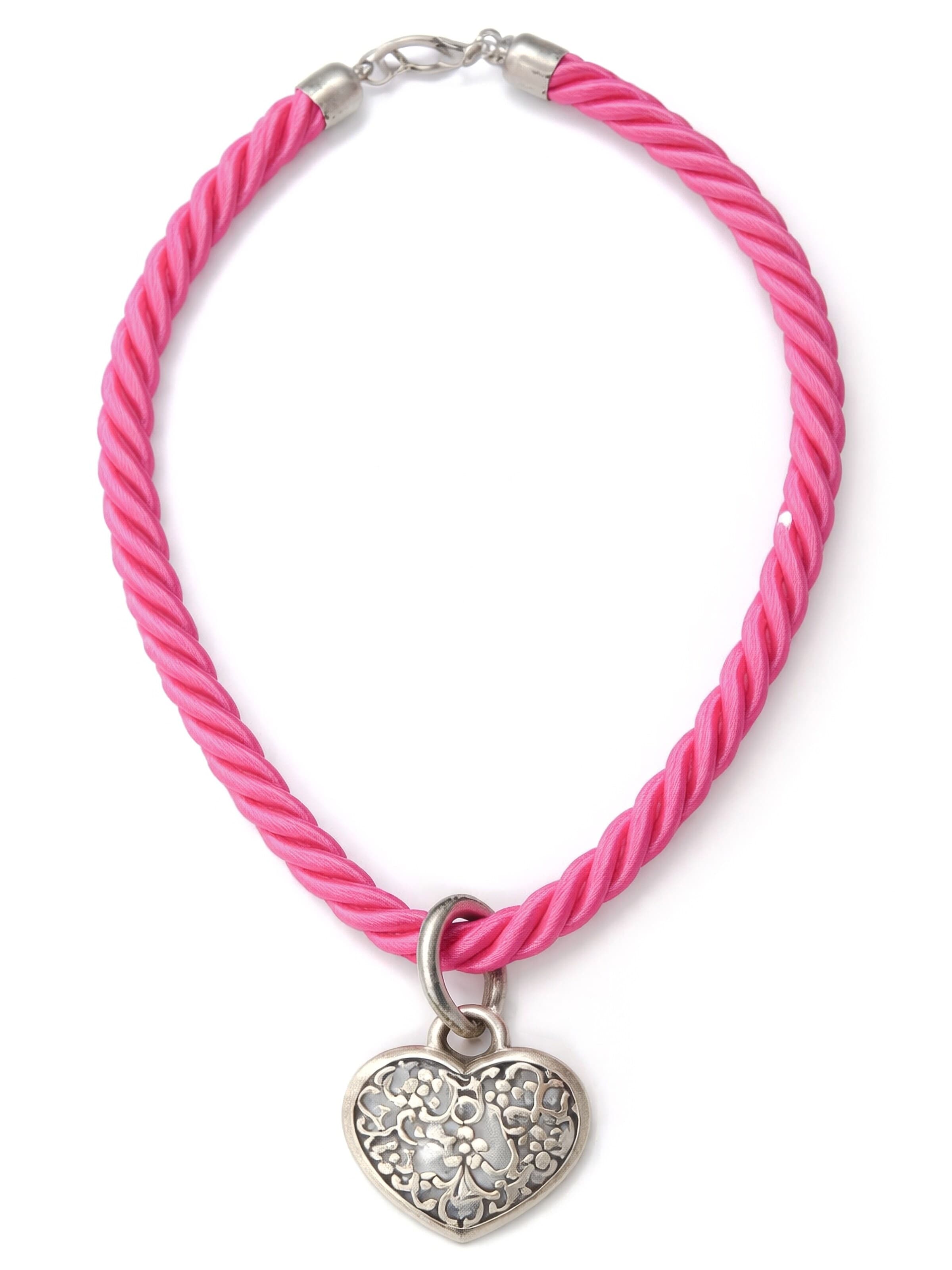 Allgäu Rebell Necklace 'Franzi' in Pink: front