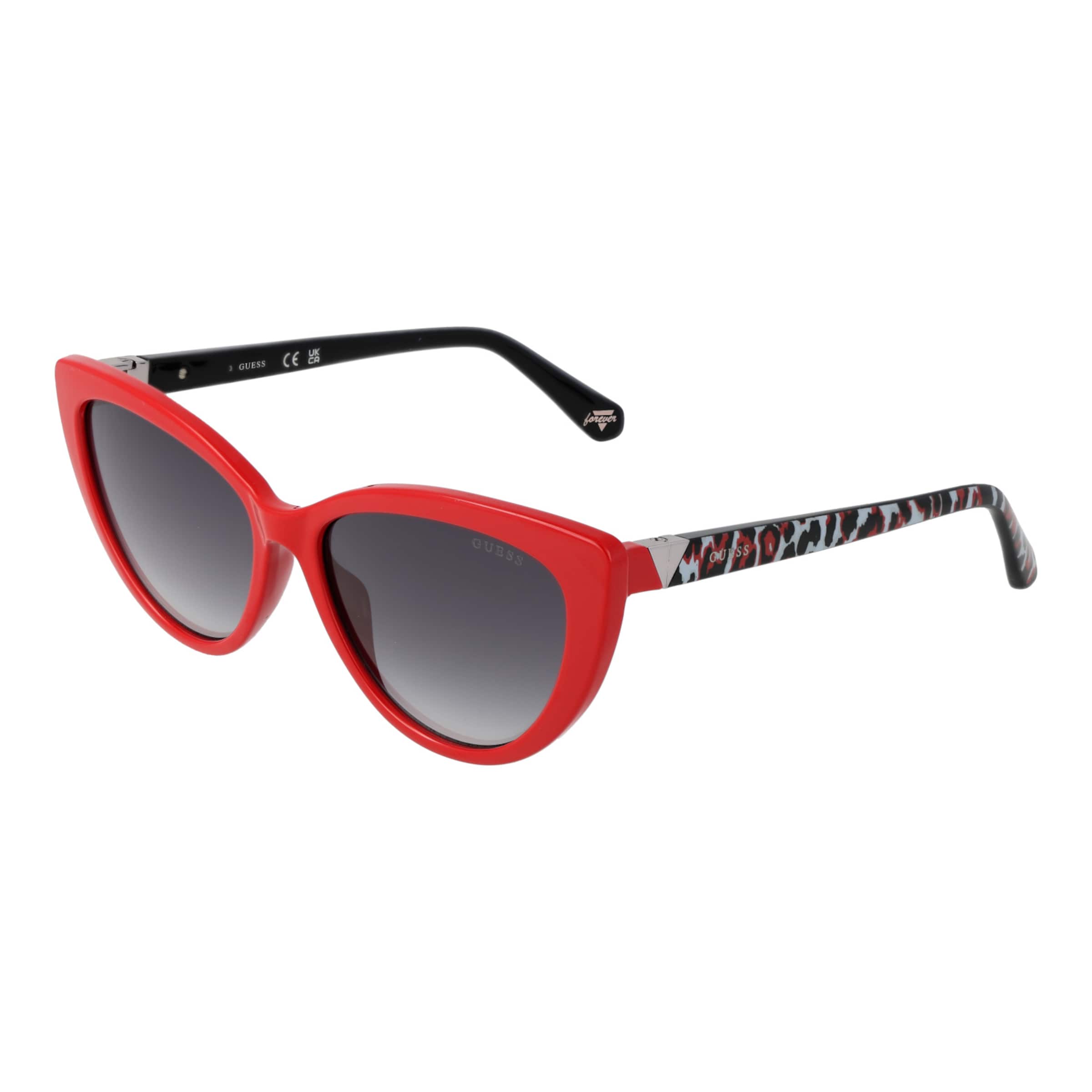 GUESS Sonnenbrille in hellblau / rot / schwarz, Produktansicht