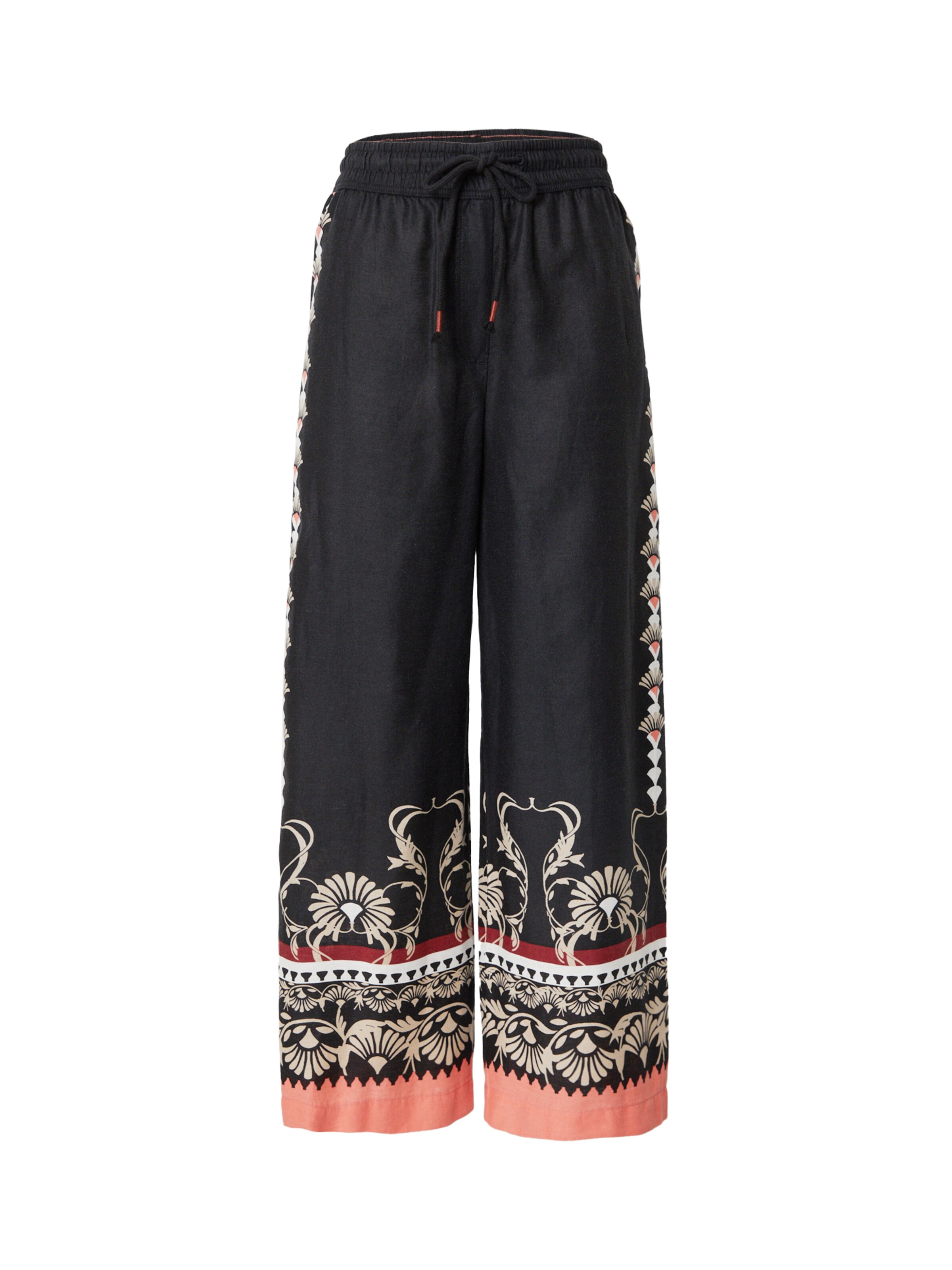 WHITE STUFF Ohlapna forma Hlače 'Belle' | črna barva: sprednja stran