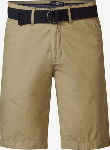 Pantalon chino Petrol Industries en beige : devant