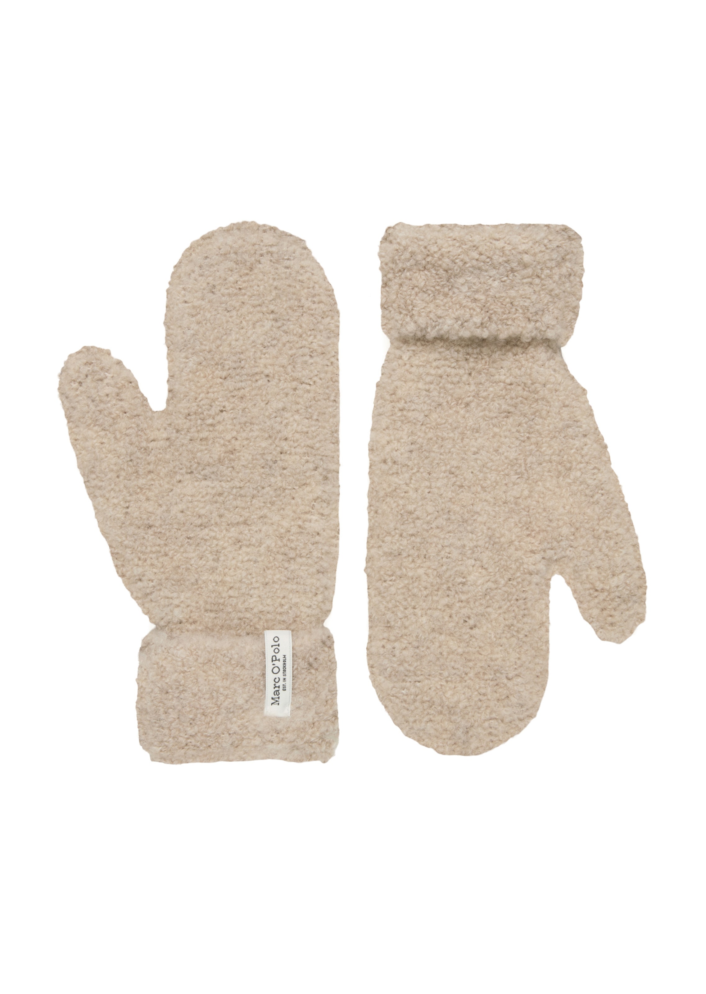 Marc O'Polo Mittens in Beige: front