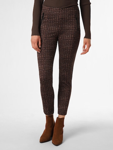 Anna Montana Slim fit Pants 'Angelika' in Brown: front