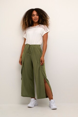 Cream Loose fit Pants 'Allie' in Green