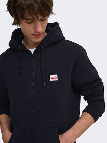 Giacca di felpa 'ONSCeres' di Only & Sons in blu