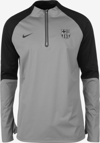 NIKE Athletic Sweatshirt 'FC Barcelona Strike' in Grey: front