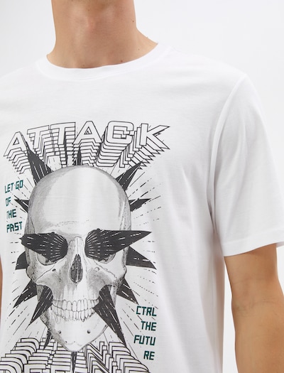 Koton Shirt in de kleur Grijs / Wit, Productweergave