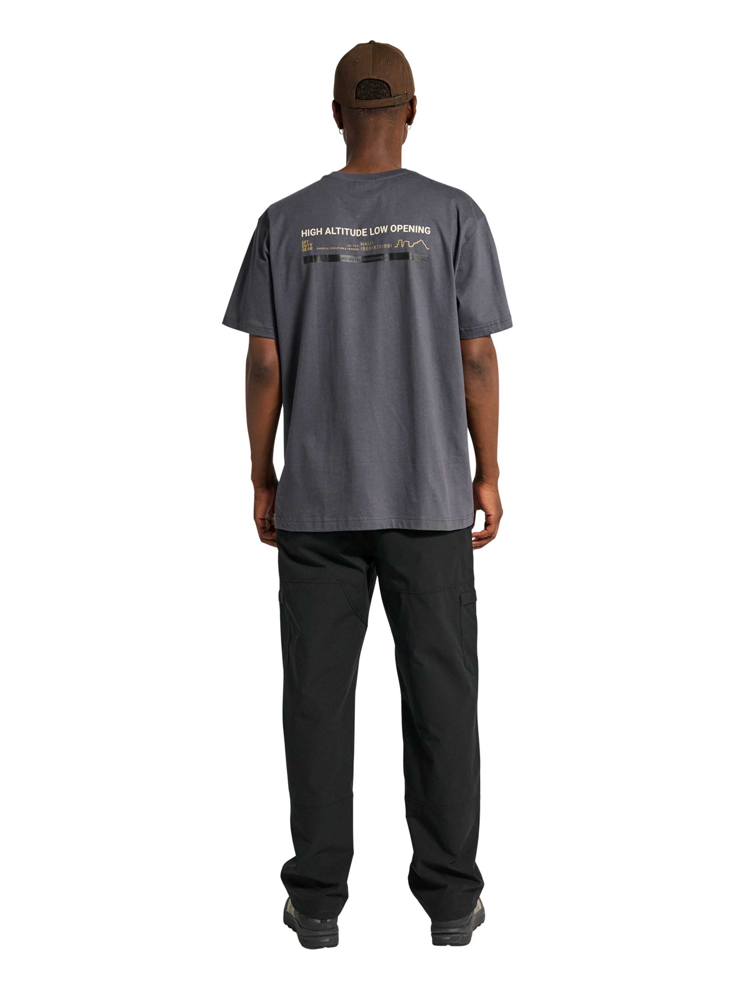 HALO T-Shirt in Grau: Vorderseite