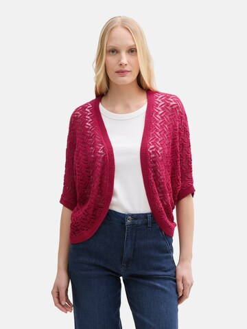 Cardigan TOM TAILOR en rouge : devant