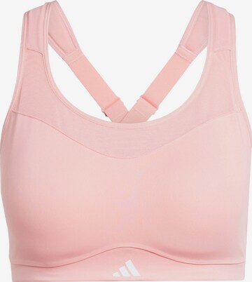 ADIDAS PERFORMANCE Bustier Bra 'TLRD' in Pink: predná strana