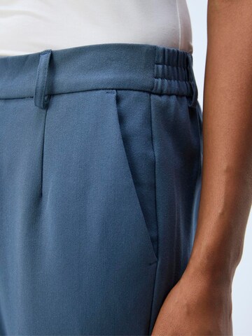 OBJECT Slim fit Pleat-front trousers 'OBJLisa' in Blue