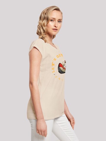 F4NT4STIC Shirt 'Lets get Ramen' in Beige