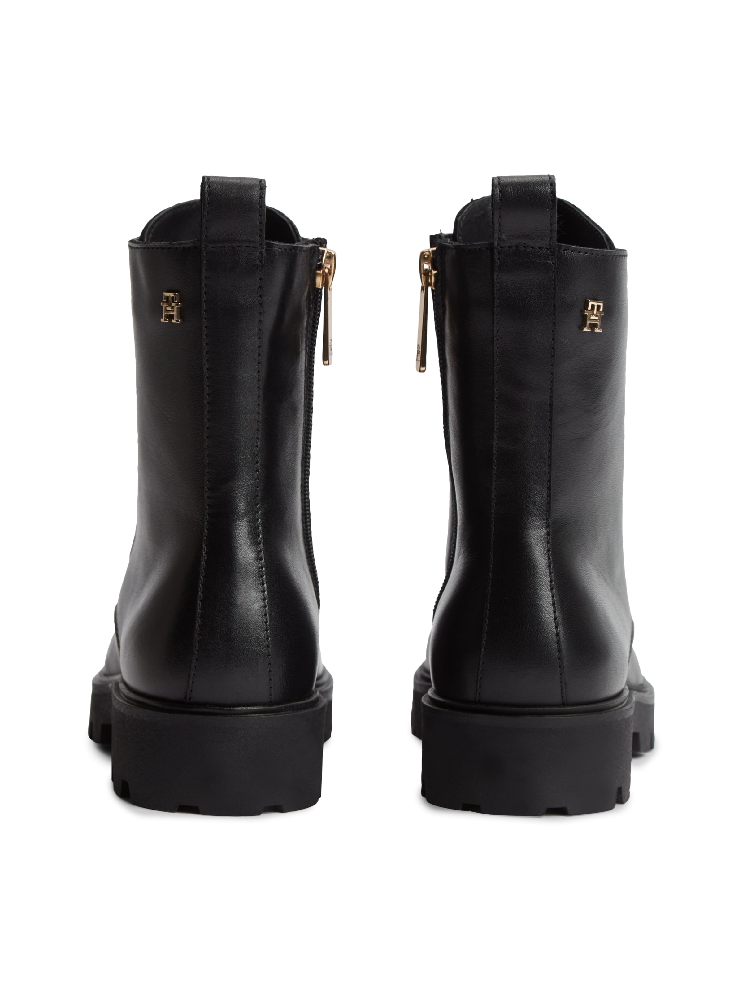TOMMY HILFIGER Schnürstiefelette in Schwarz