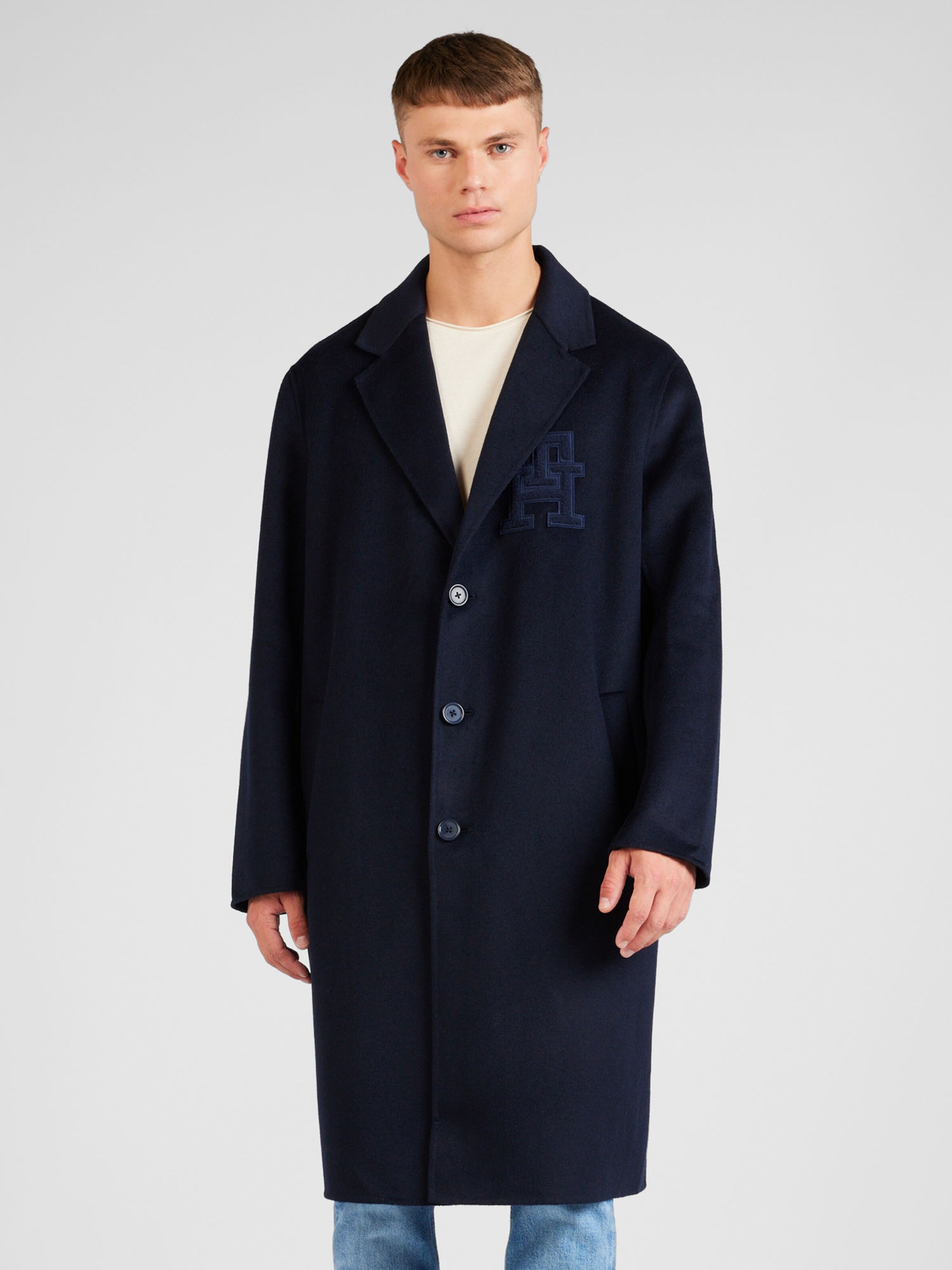 Tommy Hilfiger Tailored Between Seasons Coat in Navy ABOUT YOU
