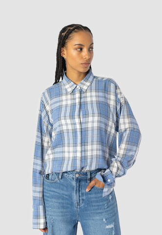 Camicia da donna 'Esra' di Elias Rumelis in blu: frontale