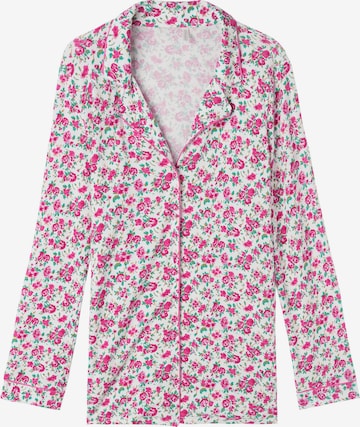 INTIMISSIMI Pajama Shirt 'LIFE IS A FLOWER' in Pink: front