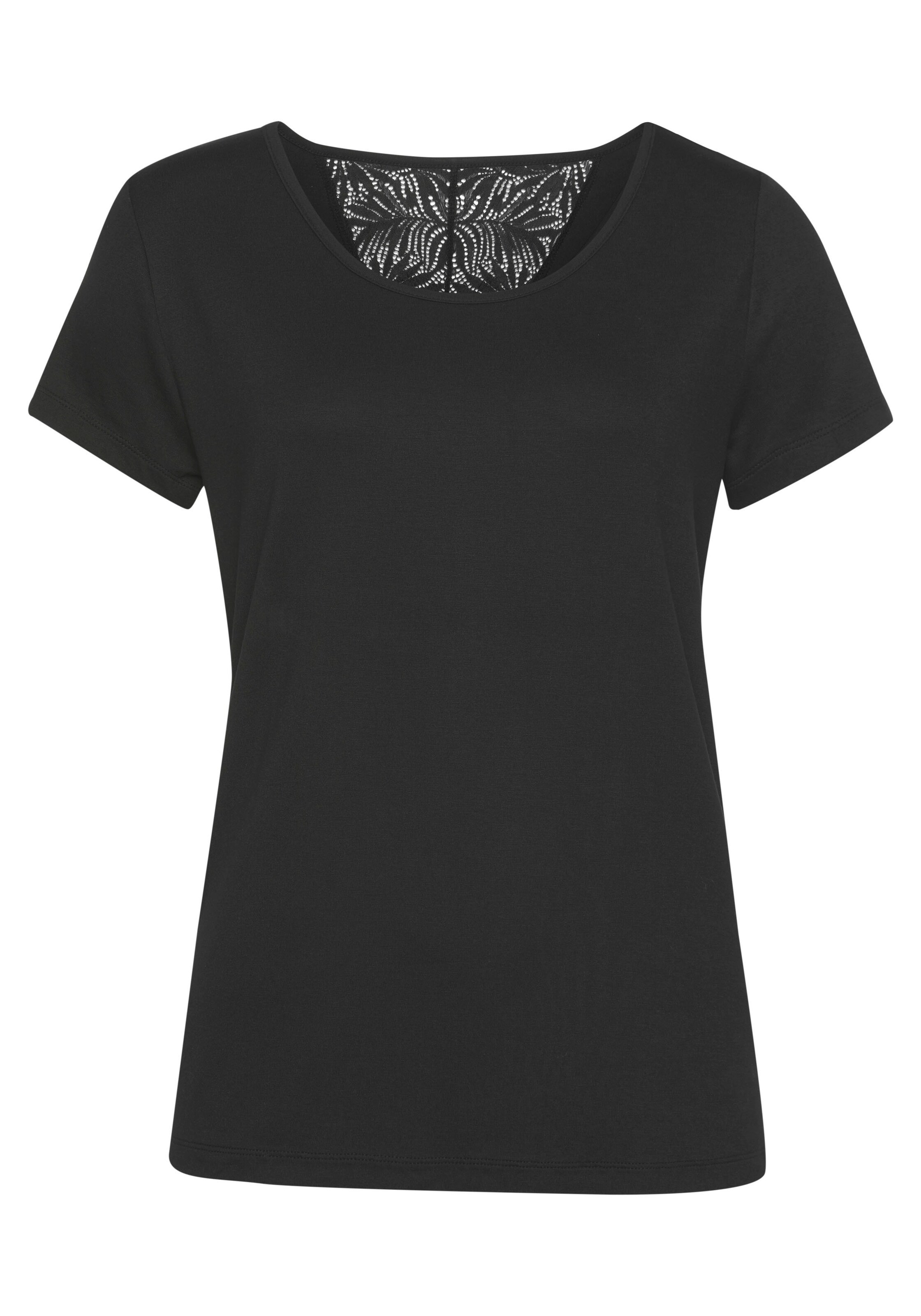 LASCANA T-Shirt in Schwarz: Vorderseite