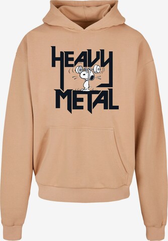 Merchcode Sweatshirt 'Heavy Metal' in Beige: voorkant