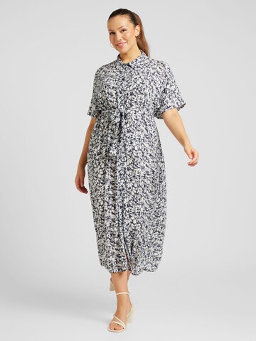 Robe-chemise 'Menny' Vero Moda Curve en bleu : devant