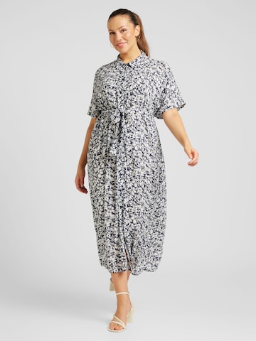 Robe-chemise 'Menny' Vero Moda Curve en bleu : devant