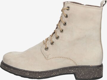 THINK! Lace-Up Ankle Boots in Beige