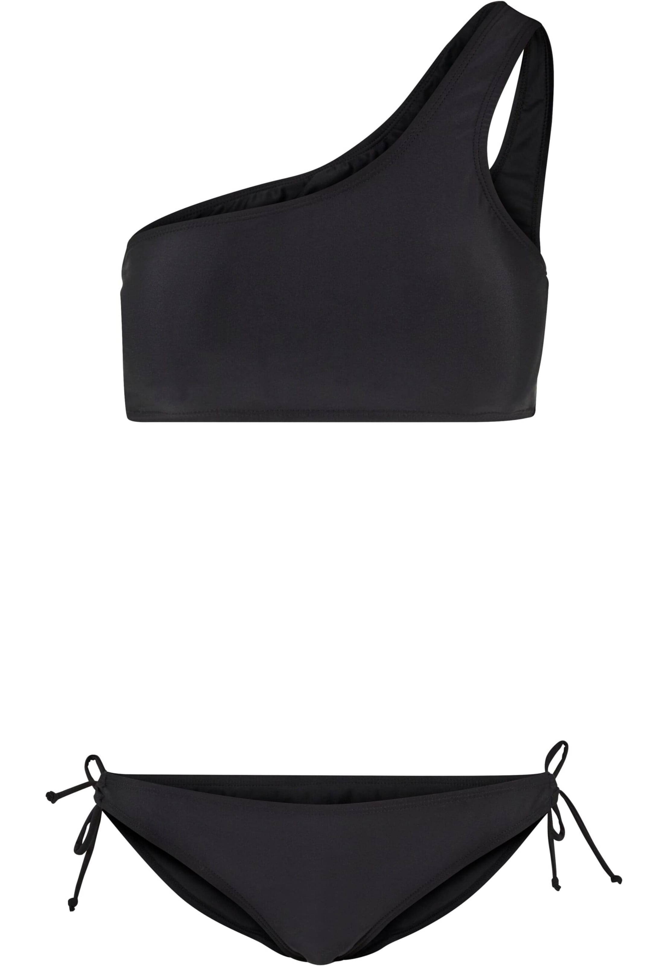 Urban Classics Bygelfri Bikini i svart: framsida