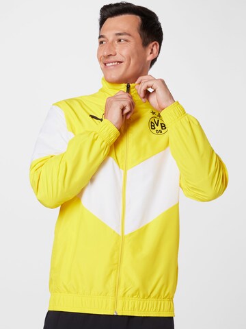 PUMA Športová bunda 'BVB Prematch' - Žltá: predná strana