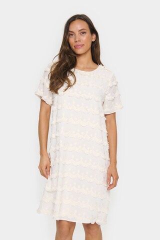 SAINT TROPEZ Jurk 'Johanette' in Beige: voorkant