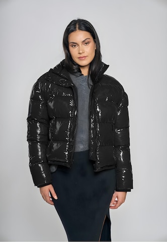 FREAKY NATION Winter Jacket in Black: front