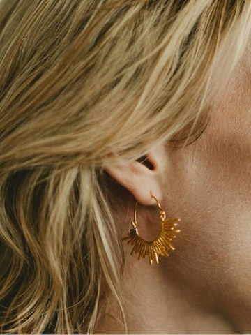 Les Reines Earrings 'Auric Whisper' in Gold