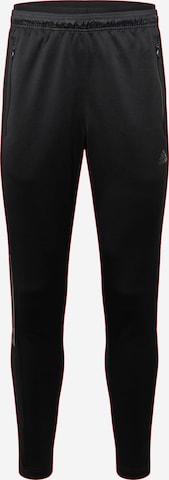 ADIDAS SPORTSWEAR Tapered Sports trousers 'Tiro' in Black: front