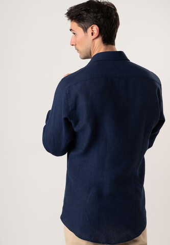 Black Label Shirt Regular Fit Hemd in Blau