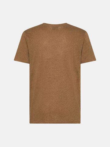 SUN68 - Camiseta 'T-SHIRT JERSEY LINEN S/S' en marrón