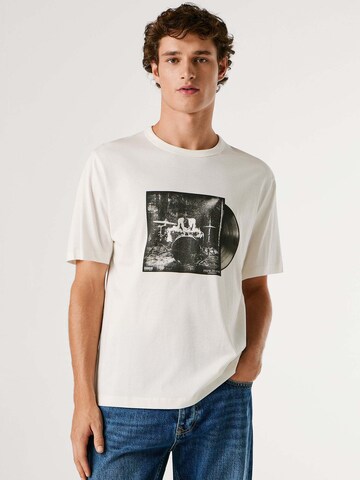 T-Shirt 'SAWYER' Pepe Jeans en blanc : devant