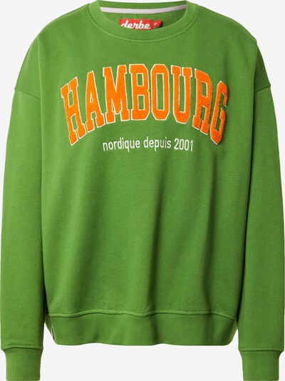 Derbe Sweater majica 'Hambourg' u travnato zelena / narančasta / bijela, Pregled proizvoda
