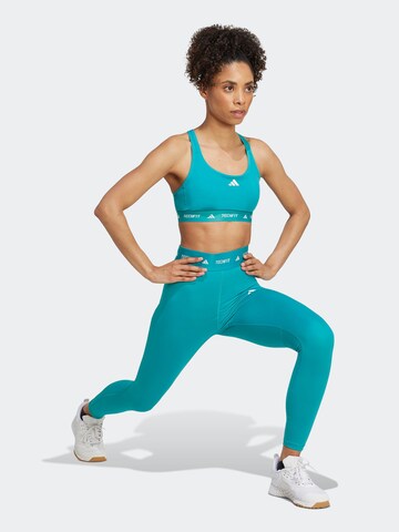 ADIDAS PERFORMANCE Kitsas Spordipüksid, värv roheline: eest vaates