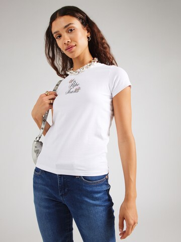 Pepe Jeans Tričko 'FLORAL IV' - Biela: predná strana