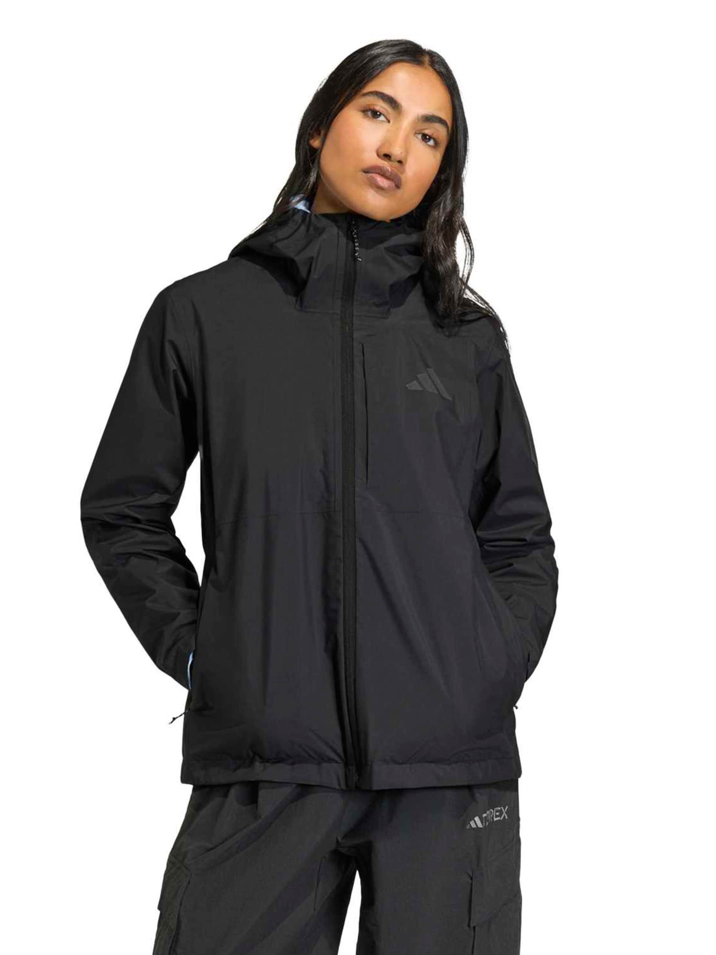 ADIDAS TERREX Zunanja jakna | črna barva: sprednja stran