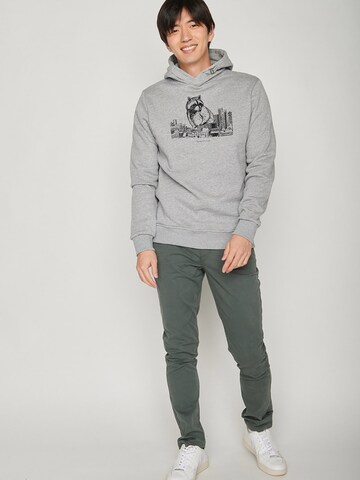 GREENBOMB Sweatshirt 'Animal Raccoon City' in Grey