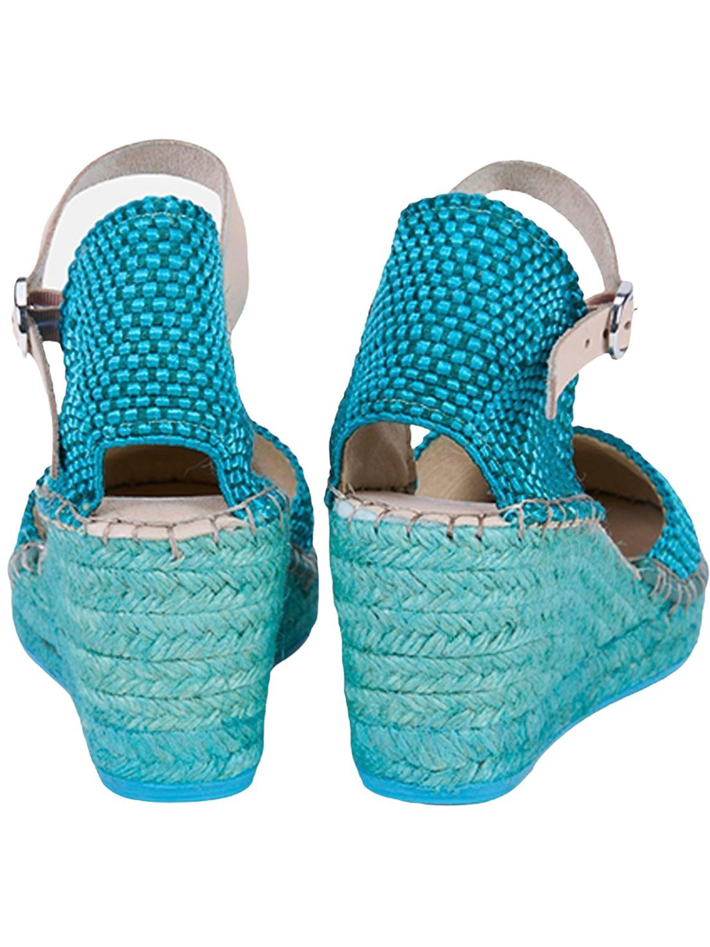Desa Espadrilles 'Keilabsatz-Slipper' in Green
