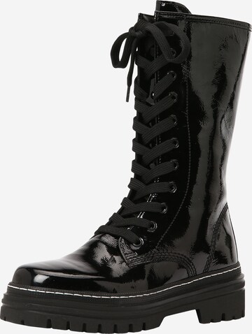 GABOR Lace-Up Boots in Black: front