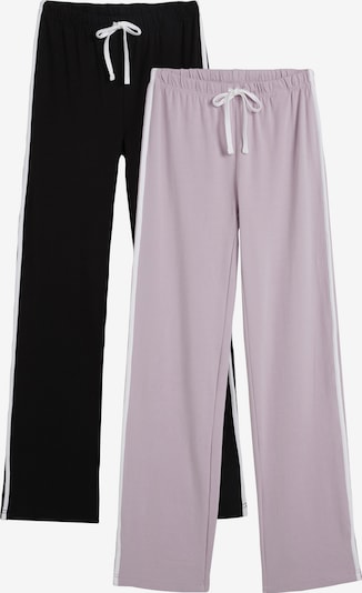 bonprix Nohavice, veľkosť 36-38/Normálna - orgovánová / čierna / biela, Produkt