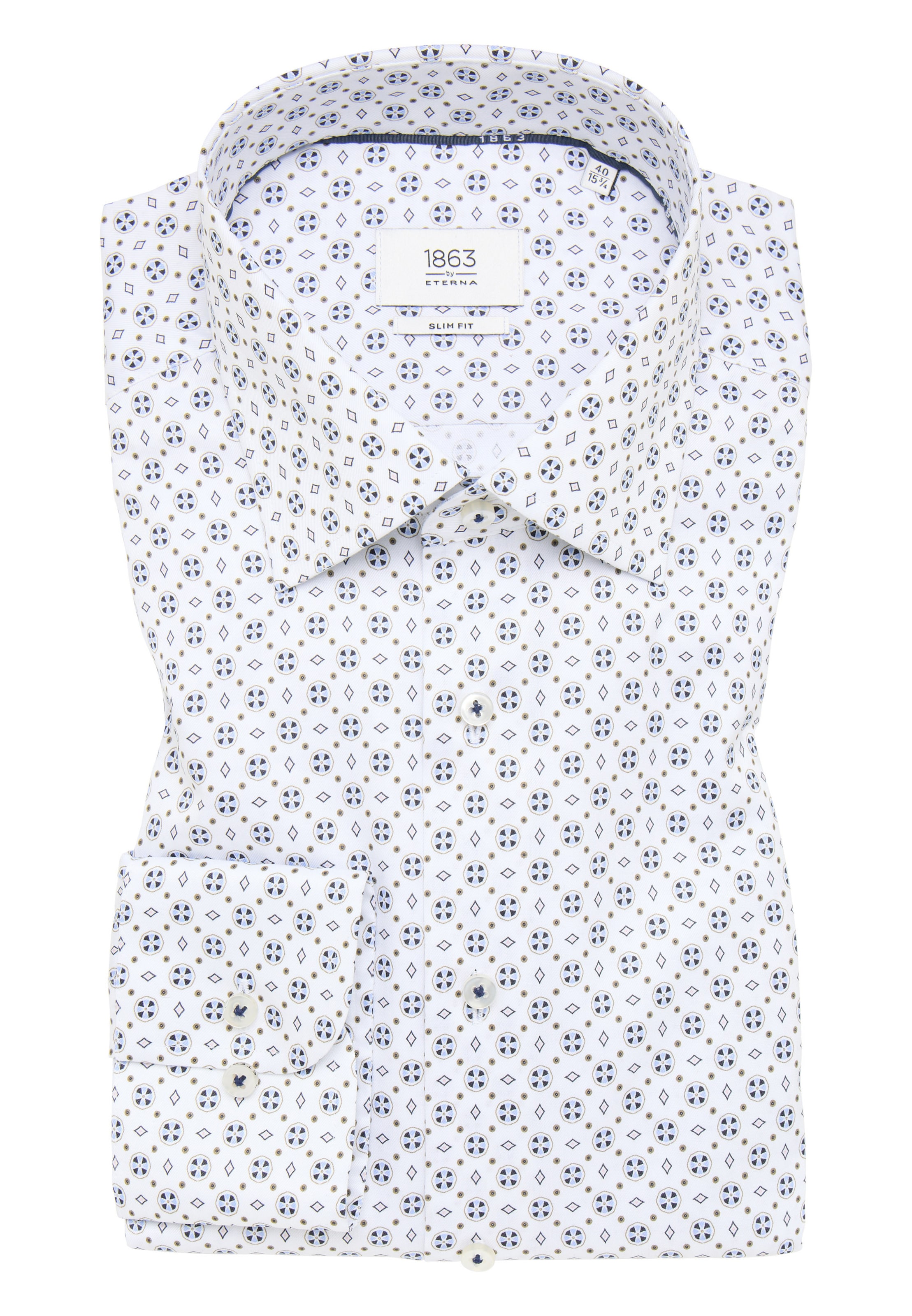 ETERNA Slim fit Business shirt in Beige