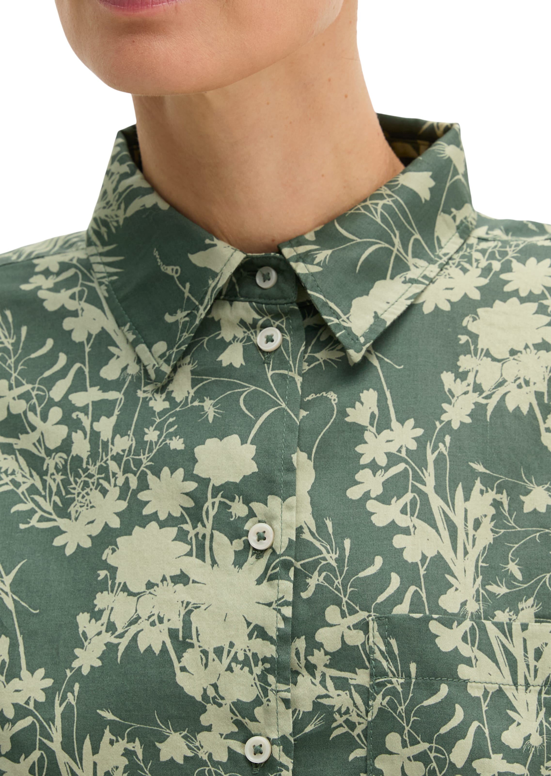 Marc O'Polo Bluse in Grün: Vorderseite